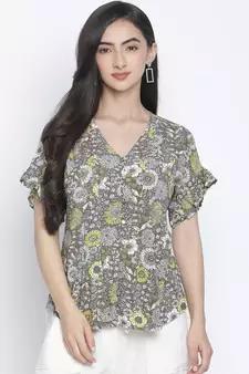Glam of floral casual women top