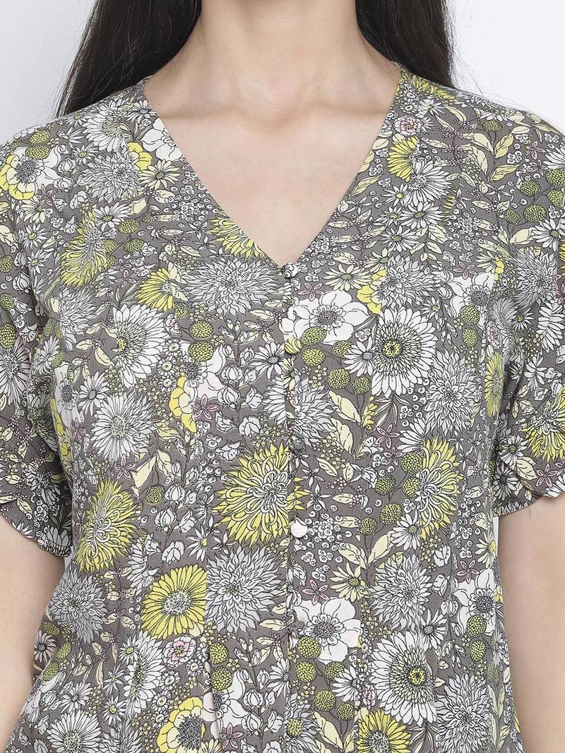 Glam of floral casual women top