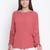 Rust red solid women top