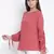 Rust red solid women top
