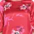 Sizzle red floral print women nightwear top