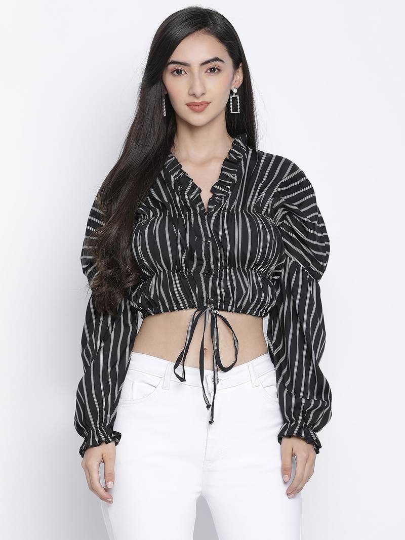 Stripez elasticated women top