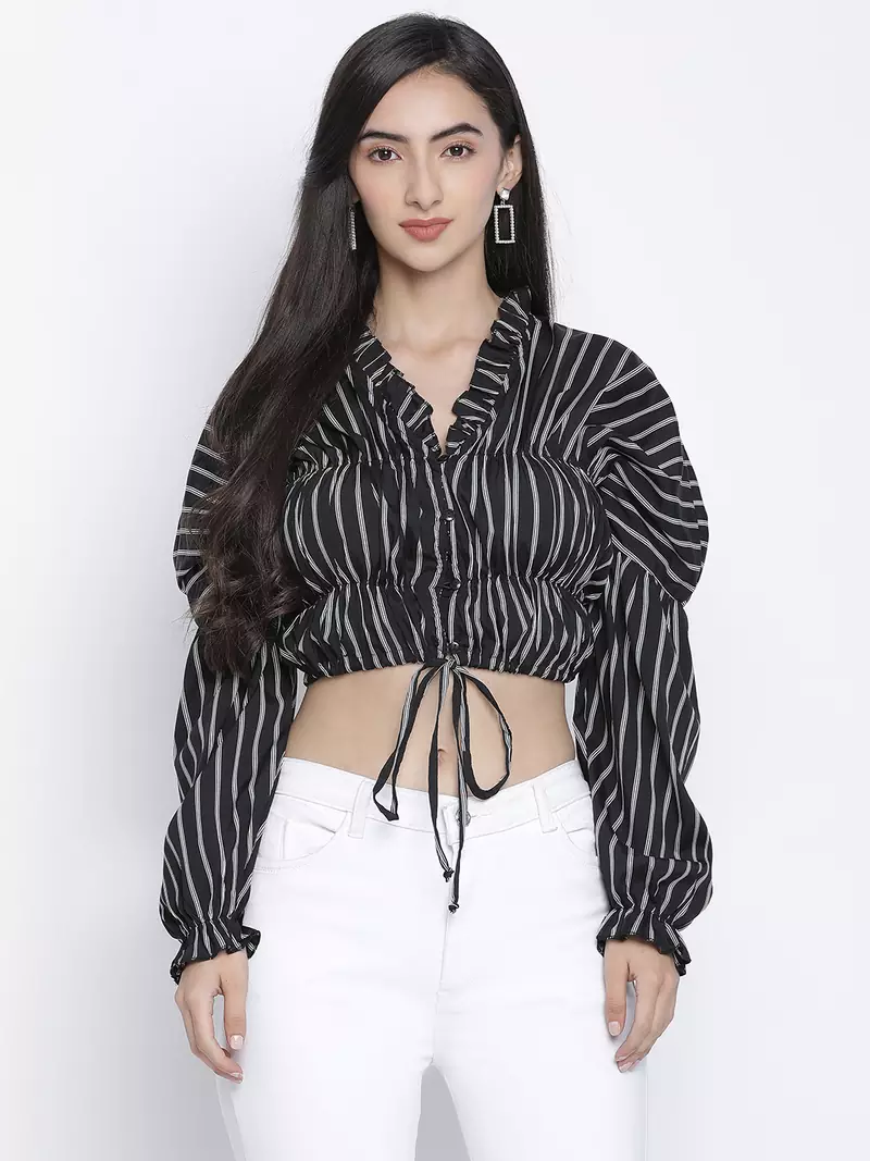 Stripez elasticated women top