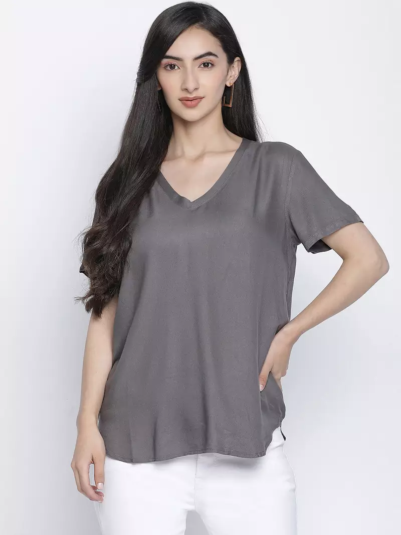 Thriller grey women casual top