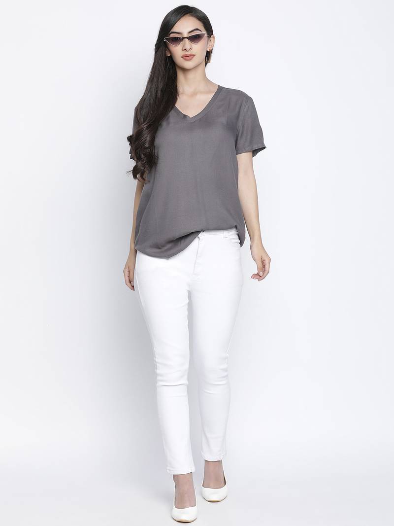Thriller grey women casual top