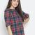 Bold brush check women top