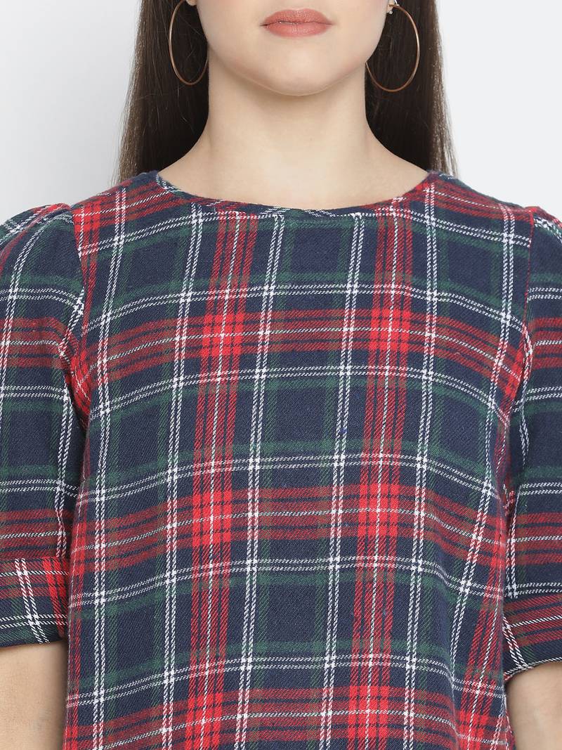 Bold brush check women top