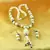 Moti Cz Pearl Stone Polki Kundun  Necklace With Earing