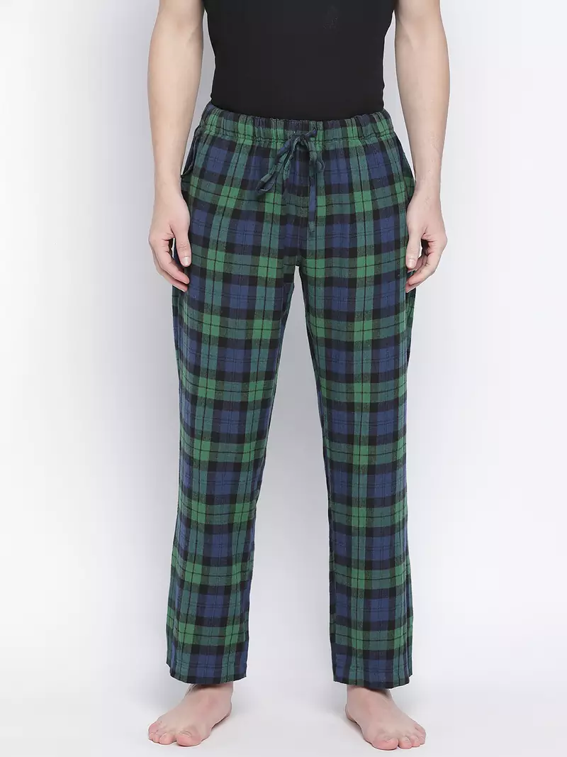 Aric green brush check men nightwea pajama