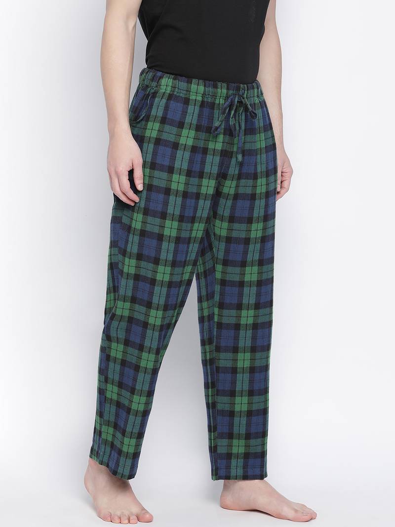 Aric green brush check men nightwea pajama