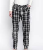 papper black brush check men nightwear pajama
