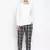 papper black brush check men nightwear pajama