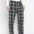 papper black brush check men nightwear pajama