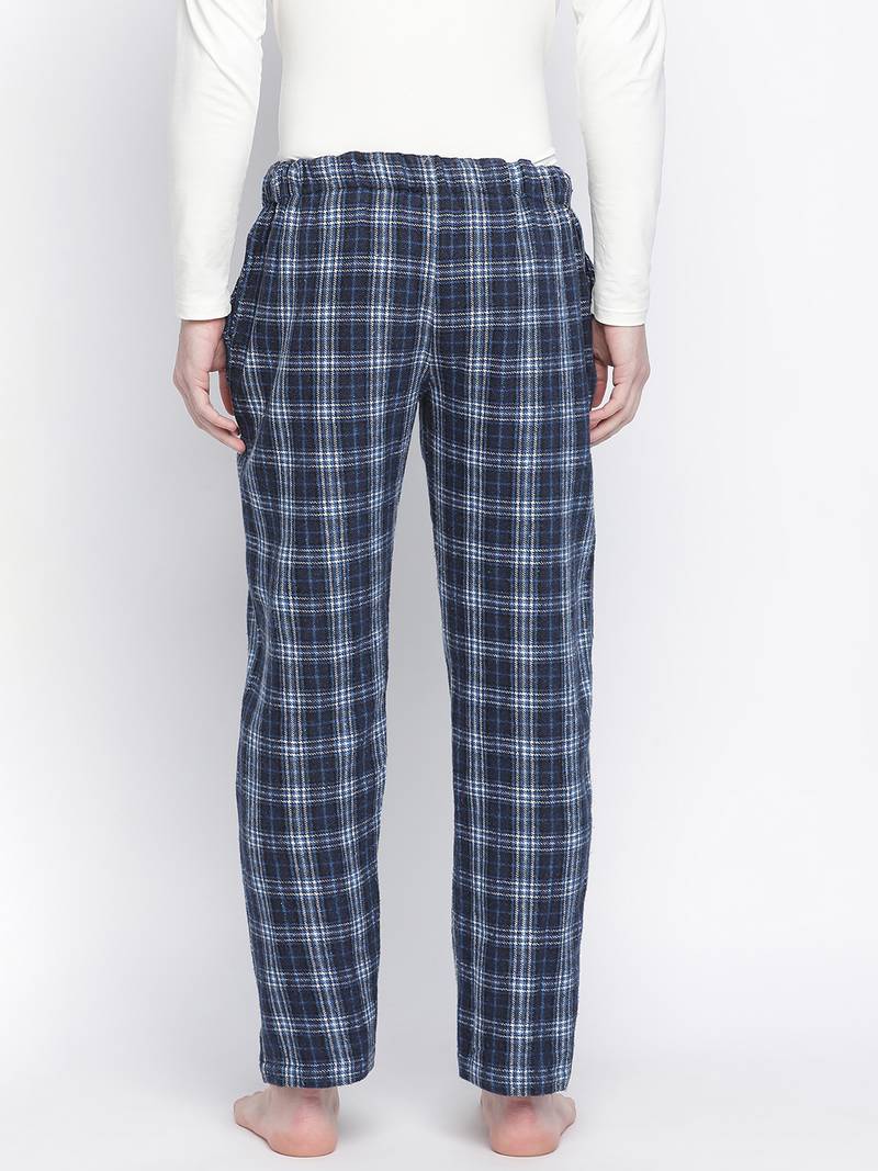 vocue blue brushcheck men nightwear pajama