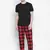 Dope red brush check men nightwear pajama