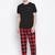 Dope red brush check men nightwear pajama