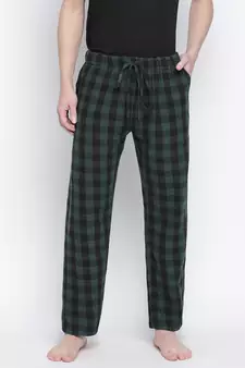 kasttle green brush check men nightwear pajama