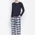 Restful multicolor brush check men nightwear pajama