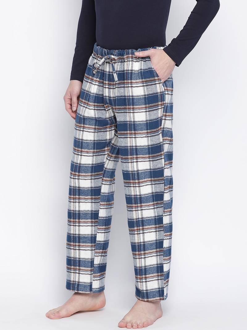 Restful multicolor brush check men nightwear pajama