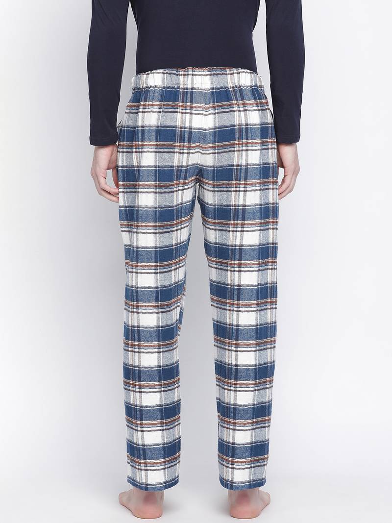 Restful multicolor brush check men nightwear pajama