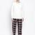 Tasser black brush check men niughtwear pajama