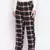 Tasser black brush check men niughtwear pajama