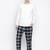 Navy real blue brush check men nightwear pajama