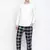 Navy real blue brush check men nightwear pajama