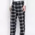 Navy real blue brush check men nightwear pajama