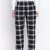 Navy real blue brush check men nightwear pajama
