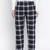 Navy real blue brush check men nightwear pajama