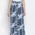 Bracing blue graphic print highwaisted women pant