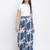 Bracing blue graphic print highwaisted women pant