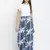 Bracing blue graphic print highwaisted women pant