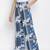 Bracing blue graphic print highwaisted women pant
