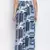 Bracing blue graphic print highwaisted women pant