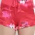 Attractive red floral print women nightwear Shorts
