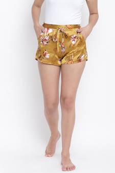 Delightful floral print women nightwear short