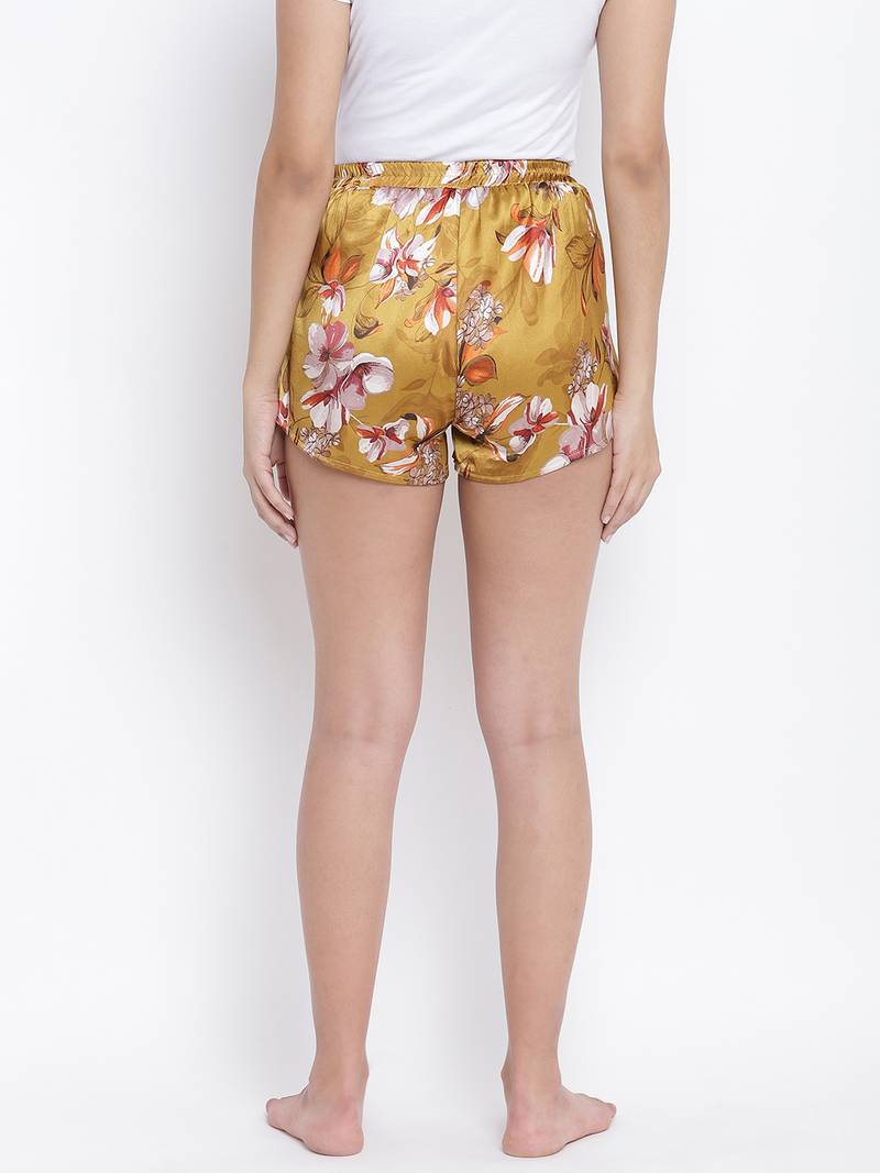 Delightful floral print women nightwear short