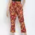 Frizzle floral print women casual Elasticated pant