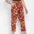 Frizzle floral print women casual Elasticated pant