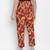 Frizzle floral print women casual Elasticated pant