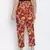Frizzle floral print women casual Elasticated pant
