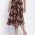 Loco lour  brownish floral print women skirt