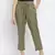Nasttle solid khaki women Elasticated pant