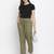 Nasttle solid khaki women Elasticated pant