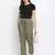 Nasttle solid khaki women Elasticated pant