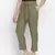 Nasttle solid khaki women Elasticated pant