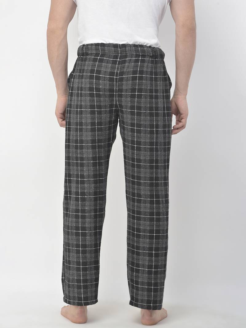 Dreamy black brush check men nightwear pajama