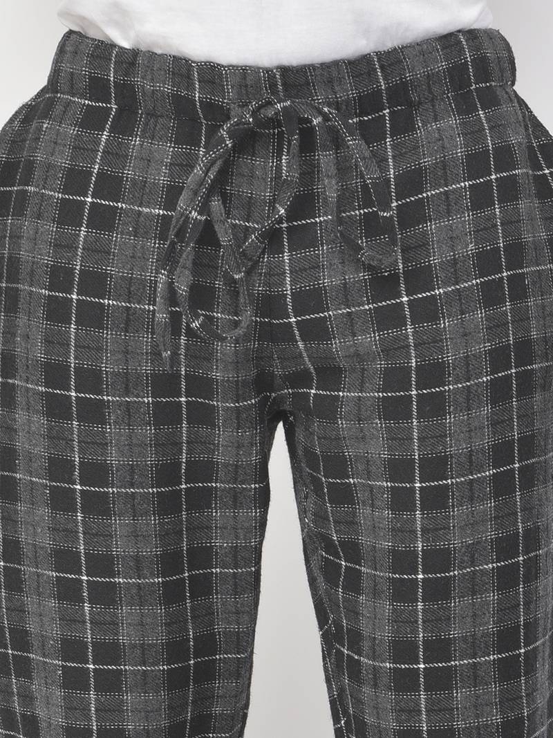 Dreamy black brush check men nightwear pajama